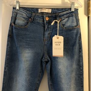 Cotton On blue jeans mid rose bootleg